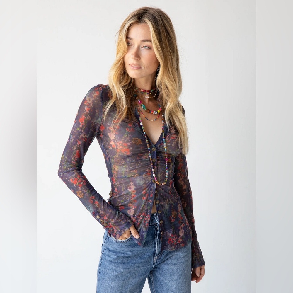 Natural Life Carina Mesh Top